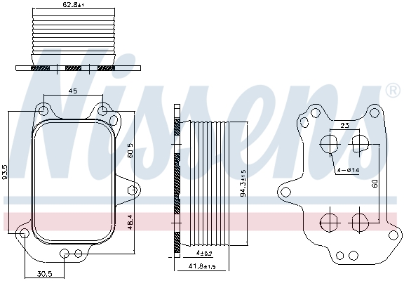 Nissens Oliekoeler motorolie 90966