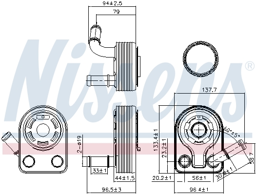 Nissens Oliekoeler motorolie 90970