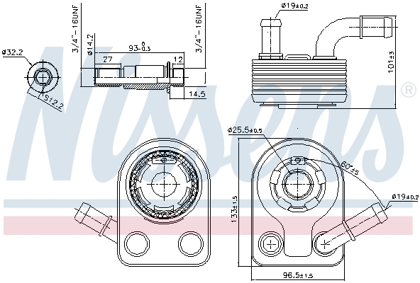 Nissens Oliekoeler motorolie 90972