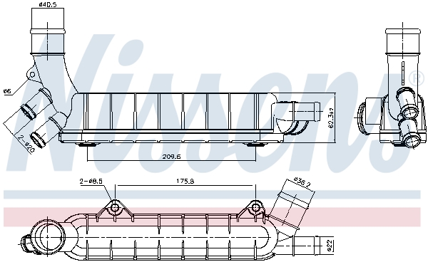 Nissens Oliekoeler motorolie 90976