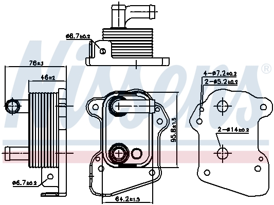 Nissens Oliekoeler motorolie 90977