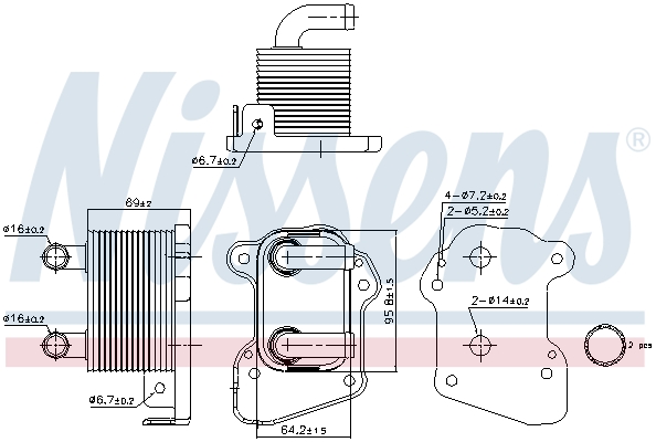 Nissens Oliekoeler motorolie 90978