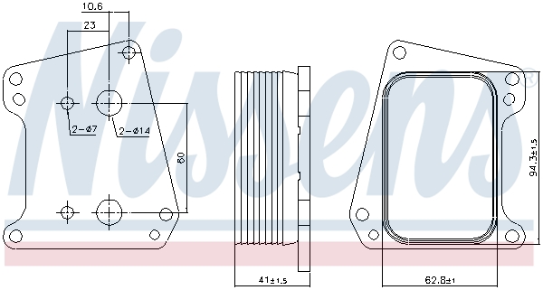 Nissens Oliekoeler motorolie 90983