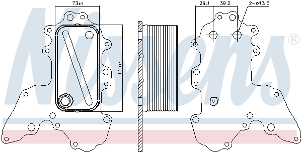 Nissens Oliekoeler motorolie 90984