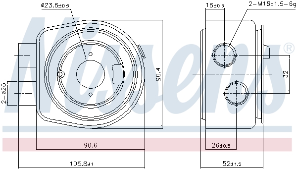 Nissens Oliekoeler motorolie 90986