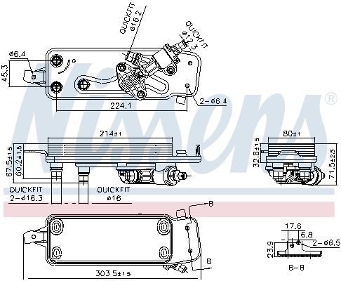 Nissens Oliekoeler motorolie 90988