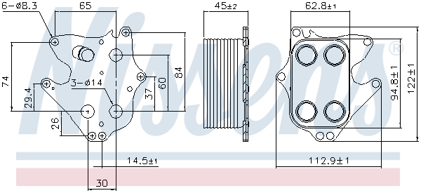 Nissens Oliekoeler motorolie 90990