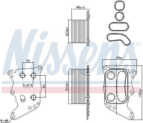 Nissens Oliekoeler motorolie 90991