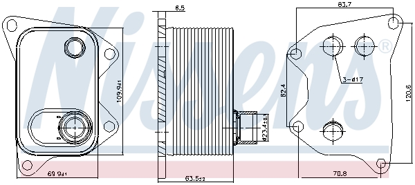 Nissens Oliekoeler motorolie 90994