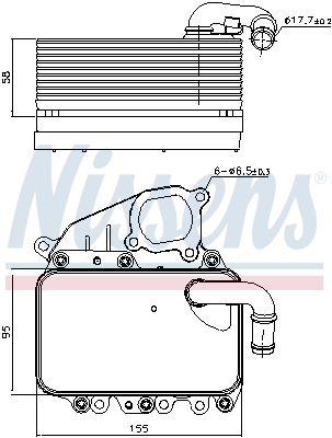 Nissens Oliekoeler motorolie 91100