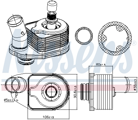 Nissens Oliekoeler motorolie 91101