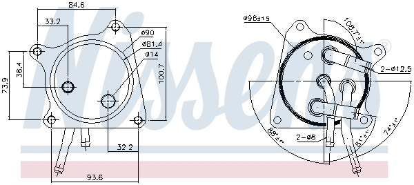 Nissens Oliekoeler motorolie 91119