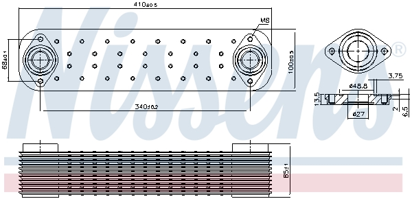 Nissens Oliekoeler motorolie 91134