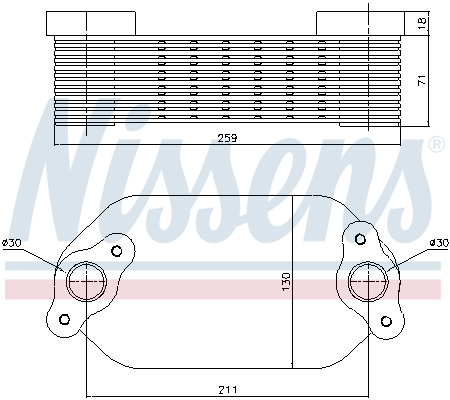 Nissens Oliekoeler motorolie 91138