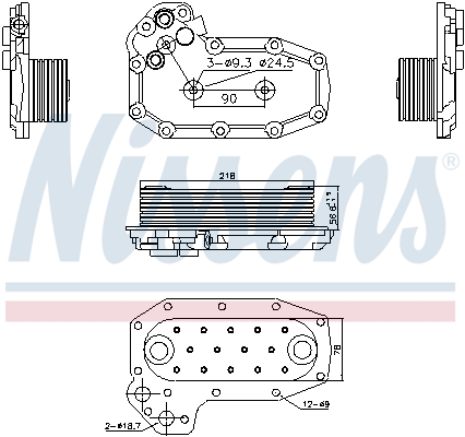 Nissens Oliekoeler motorolie 91141