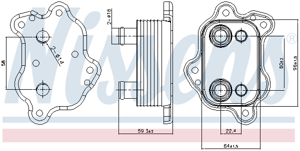 Nissens Oliekoeler motorolie 91150