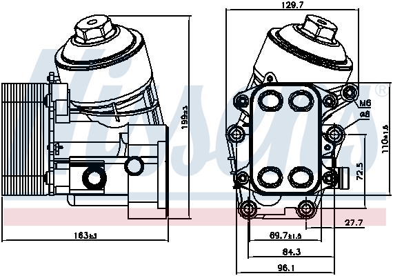 Nissens Oliekoeler motorolie 91154