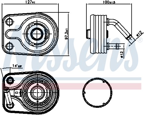 Nissens Oliekoeler motorolie 91163