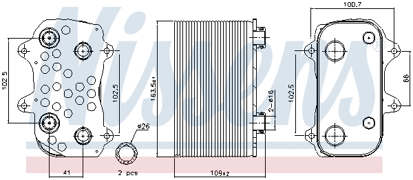 Nissens Oliekoeler motorolie 91164