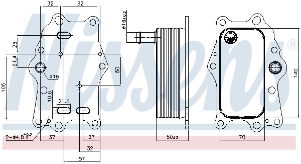 Nissens Oliekoeler motorolie 91165