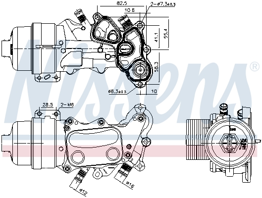 Nissens Oliekoeler motorolie 91167