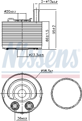 Nissens Oliekoeler motorolie 91177