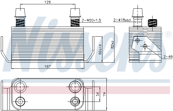 Nissens Oliekoeler motorolie 91178