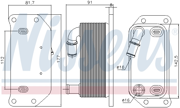 Nissens Oliekoeler motorolie 91188