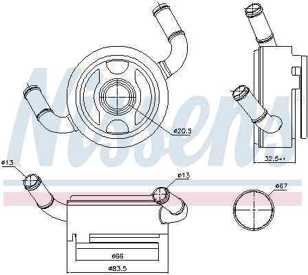 Nissens Oliekoeler motorolie 91191