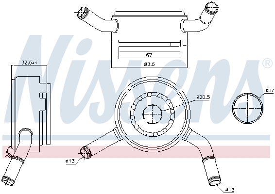 Nissens Oliekoeler motorolie 91192