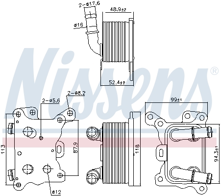 Nissens Oliekoeler motorolie 91193