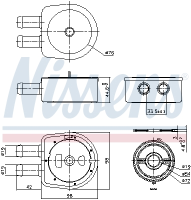 Nissens Oliekoeler motorolie 91203