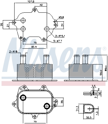 Nissens Oliekoeler motorolie 91205