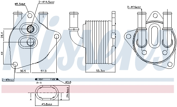 Nissens Oliekoeler motorolie 91223