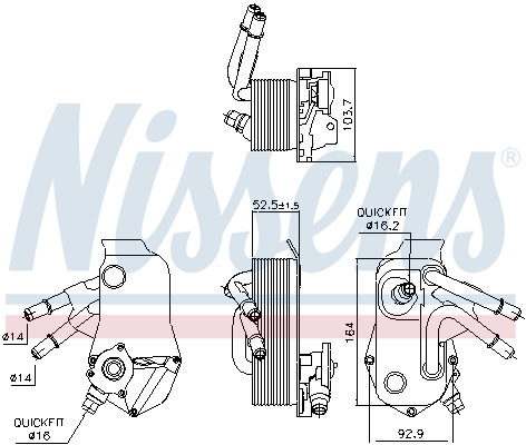 Nissens Oliekoeler motorolie 91224