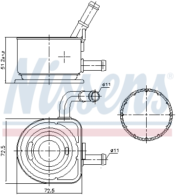 Oliekoeler motorolie Nissens 91230