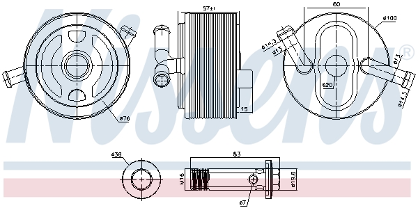 Nissens Oliekoeler motorolie 91243