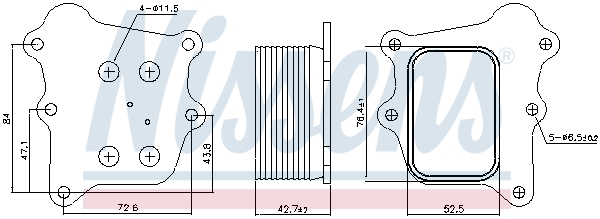 Nissens Oliekoeler motorolie 91250