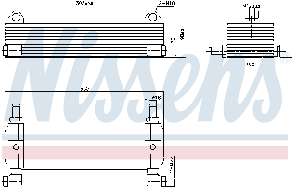 Nissens Oliekoeler motorolie 91262