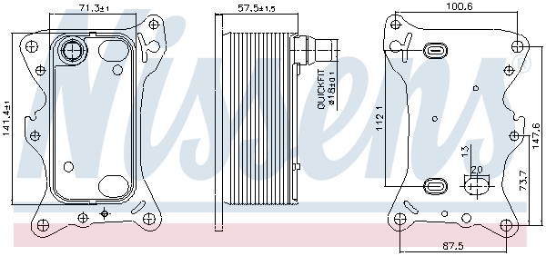 Nissens Oliekoeler motorolie 91266