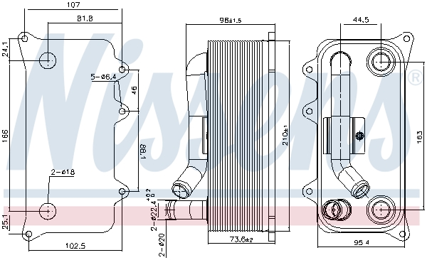 Nissens Oliekoeler motorolie 91273