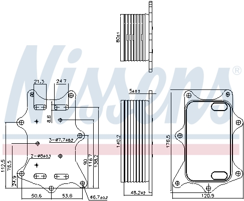 Nissens Oliekoeler motorolie 91275