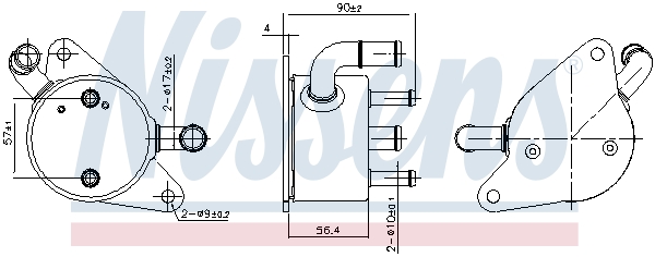 Nissens Oliekoeler motorolie 91284