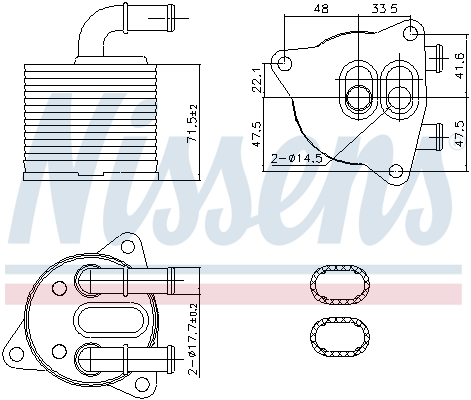 Nissens Oliekoeler versn.bak 91286