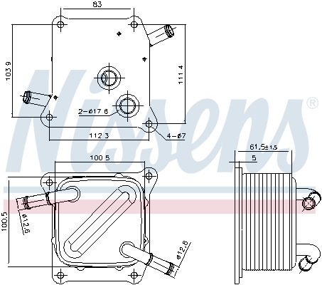 Nissens Oliekoeler motorolie 91289