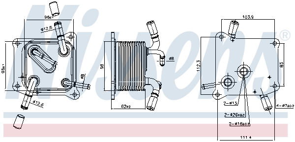 Nissens Oliekoeler motorolie 91294