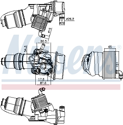 Nissens Oliekoeler motorolie 91309