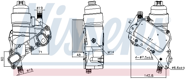 Nissens Oliekoeler motorolie 91319