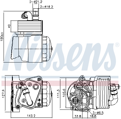 Nissens Oliekoeler motorolie 91323