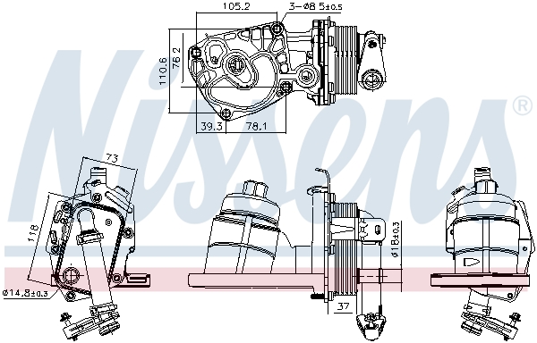 Nissens Oliekoeler motorolie 91325